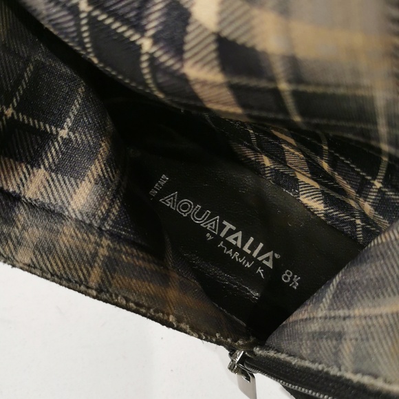 AQUATALIA  'Minnow' Black Suede Wedge Knee Boots: Size 8.5 M - Picture 13 of 15